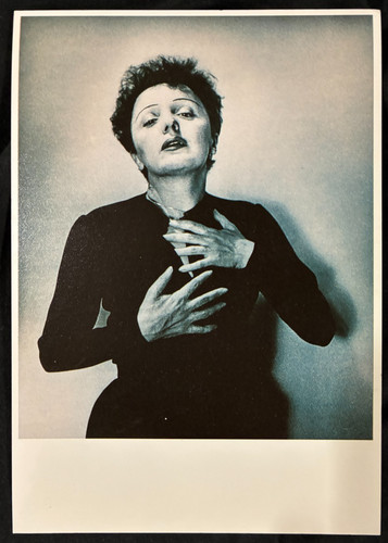 Edith piaf 1950 postcard - piaf,,